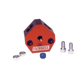 1/2" Inlet And 3/8" Outlet Aluminum Fuel Y-Blocks