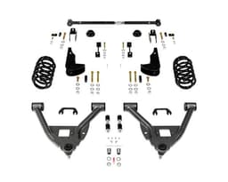 (PRE-SALE) 2014-2018 GM 1500 SUV 3/5 LOWERING KIT W/ TRACK BAR(ALUM/STMPD STEEL)