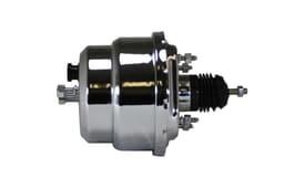 7 inch dual power booster, 1 inch bore master adjustable combo valve (Chrome)