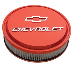 14" Air Cleaner KitAluminumChevy OrangeRaised Chevy and Bowtie Emblems