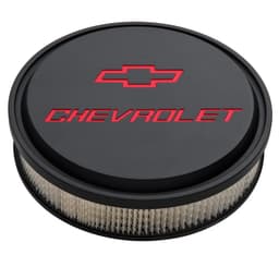 14" Air Cleaner KitAluminumBlack CrinkleRecessed Chevy and Bowtie Emblems