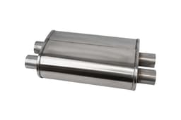 2.5in. Dual Inlet/Dual Outlet Muffler with Integrated X-Pipe and RSC Technology