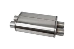 3.0in. Dual Inlet/Dual Outlet Muffler with Integrated X-Pipe and RSC Technology