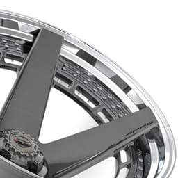 4PLAY Forged Series 4PF5 24x14 5x5" & 5x5.5" Brushed w/ Tinted Clear Center & Polished Barrel. - 4PF5-24140-5D55-76BG-P